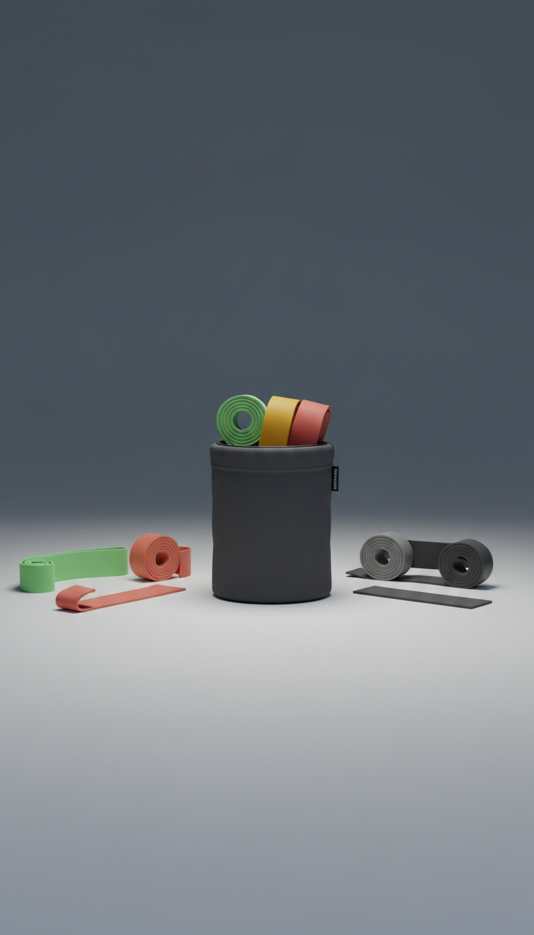 ⚫ Complete Training Bundle (Full Resistance Band Set + Pouch)