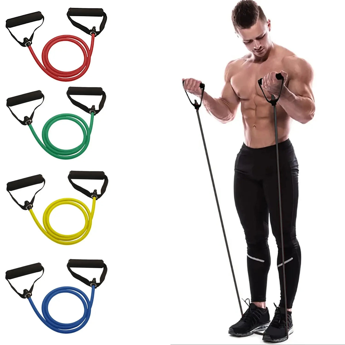 🏋️ Portable Training Set (Resistance Bands With Handles)